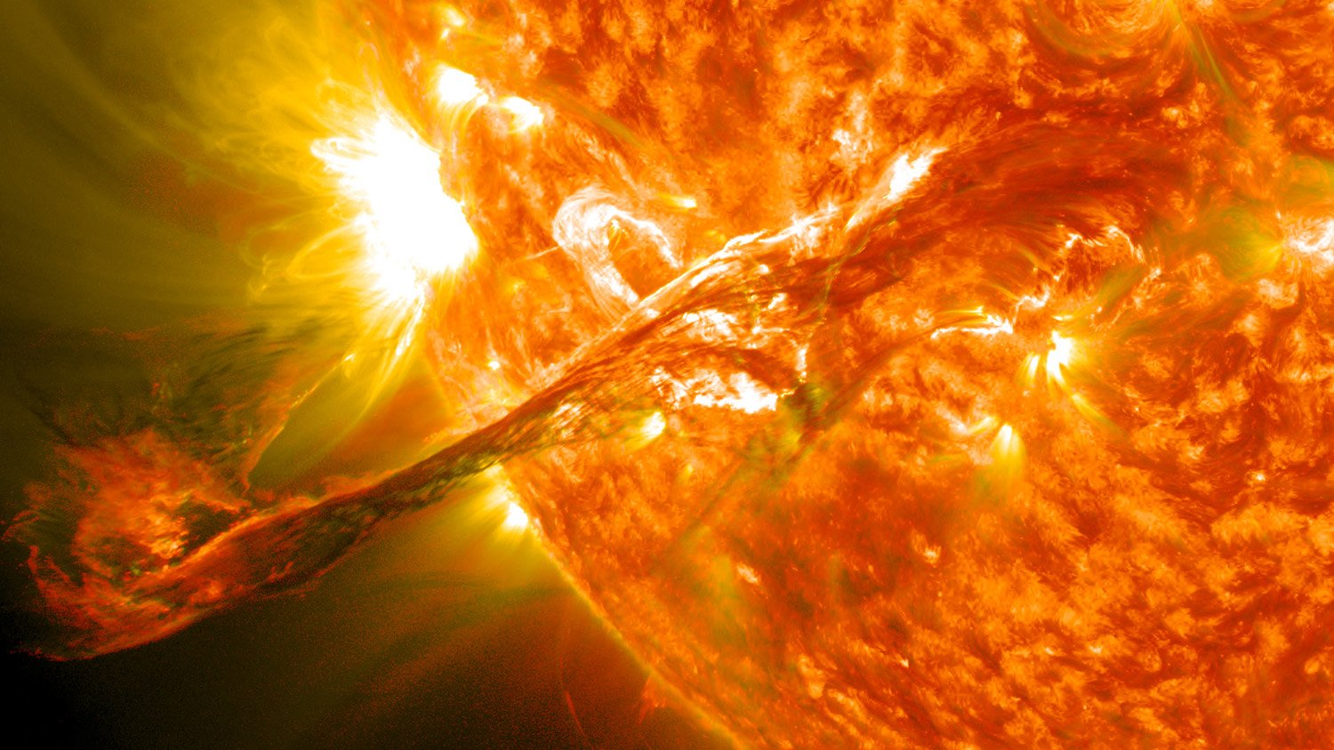 Solar eruptions to changes in Earth's cloud cover