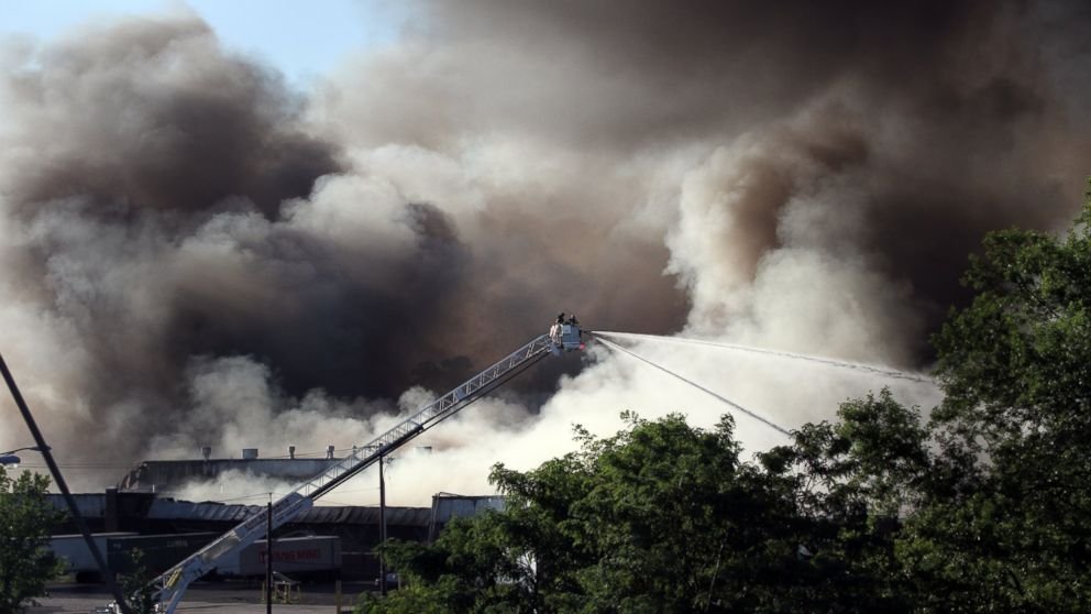 New Jersey Warehouse Fire Smoke Visible from Space