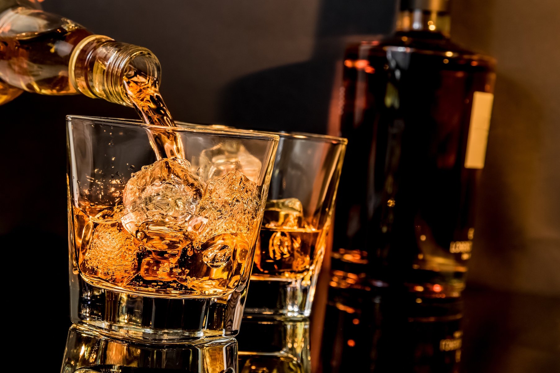 A splash of water improves the taste of whisky