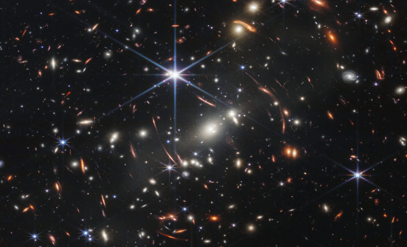 A galaxy cluster as it appeared 4.6 billion years ago
