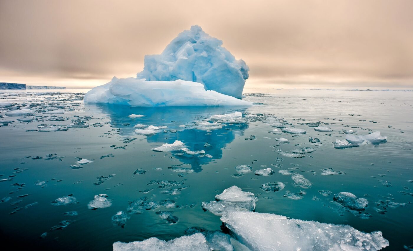Antarctic sea ice extent hit a record low this month