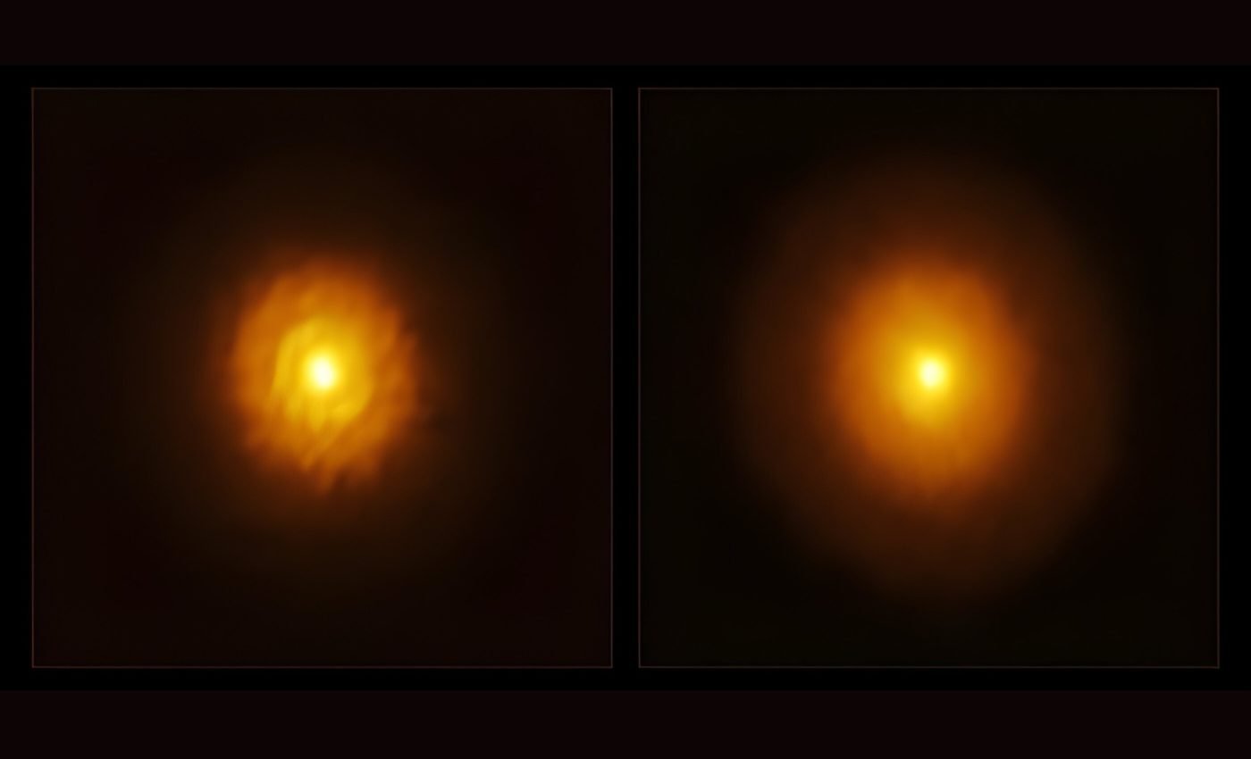 Massive hidden planet found orbiting young star